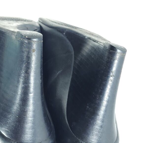 Tory Burch Women’s Melinda US 8M Black Leather Logo Slip On Wedge Pumps Shoes - Picture 12 of 16